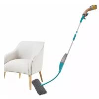Flexi-Mop швабра с распылителем для мытья пола, гибкой нижней частью и ротацией 360 градусов, голубая