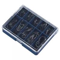 Крючки рыболовные черные, набор - 50 штук (размеры 3,4,5,6,7,8,9,10,11,12 по 5 шт. каждого)