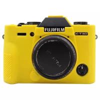 Защитный силиконовый чехол MyPads для фотоаппарата Fujifilm X-T30/ XT30 ультра-тонкая из мягкого качественного материала желтый