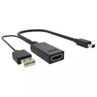 Кабель-переходник Vcom HDMI(M) +USB---> miniDP(F) 0.15m 4K*30Hz