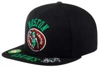 Бейсболка MITCHELL NESS арт. HHSS2997-BCEYYPPPBLCK Boston Celtics NBA (черный), размер ONE