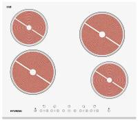 Электрическая варочная панель HYUNDAI HHE 6450 WG, белый