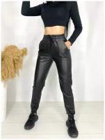 Джоггеры женские кожаные утепленные 52 размер от Sofi Sweet