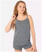 Пижама HappyFox, размер 122, мультиколор, серый