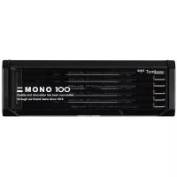 Набор карандашей чернографитных Tombow "Mono 100", 4H-6B, 12 штук