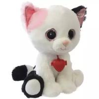 Мягкая игрушка Fancy Белый кот Фенсик с сердечком 22 см