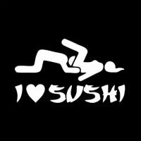 Наклейка на авто "I Love Sushi JDM", 11х20 см