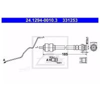 ATE 24129400103 Шланг тормозной передний правый