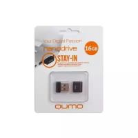 QUMO Флешка USB 16Gb QUMO NanoDrive USB2.0 черный QM16GUD-NANO-B