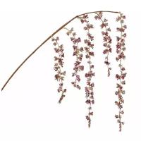 Декоративная ветка мерцающая ИВА, розовая, 3x6x95 см, Kaemingk