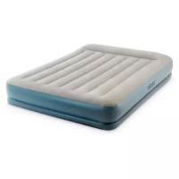 Двуспальная надувная кровать Intex 64118 Mid-Rise Airbed +насос (203х152х30см)