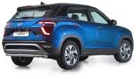 Защита заднего бампера d57 Rival для Hyundai Creta II 2021-н. в, нерж. сталь, R.2315.003