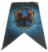 Флаг факультета Когтевран Ravenclaw из Гарри Поттера на шёлке, 40х60 см - на стену