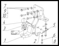 Фаркоп Oris для Lexus GX 2010-