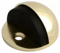 Стоппер напольный Loid круг с черной резиной PB Золото (дверной ограничитель упор)