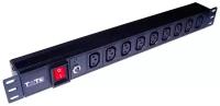 Блок распределения питания Lanmaster TWT-PDU19-10A9C3 гор.размещ. 9xC13 базовые 10A без вилки