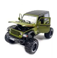 Машинка JEEP WRANGLER RUBICON металлическая 1:32 со съемной крышей, свет, звук