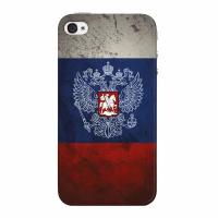 Чехол и защитная пленка для Apple iPhone 4/4S Deppa Art Case Patriot флаг