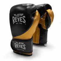 Перчатки боксерские CLETO REYES HIGH PRECISION BOXING GLOVES, 16 унций, черно-золотые