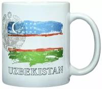 Кружка сувенирная "Флаг Узбекистана", 330 мл