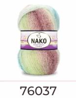 Nako Mohair Delicate Colourflow 100гр-500м; 5% мохер 10% шерсть 85% премиум акрил(4 мотка)