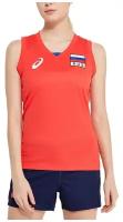 Mайка женская волейбольная ASICS Russia Sleeveless Tee, красная, р. M