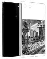 Чехол задняя-панель-накладка-бампер MyPads черно белый лос анджелес для Sony Xperia M5 E5603/M5 Dual E5633 противоударный