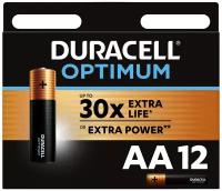 Батарейка Duracell Optimum AA, в упаковке: 12 шт