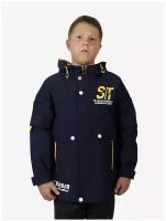 Куртка ветровка для мальчика BLACK WOLF, синий/желтый, размер 42, рост 152
