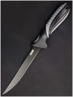 Нож фиксированный рыбацкий филейный Ножемир SALMON F-322BL с ножнами