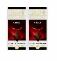 Шоколад тeмный нежный с перцем Чили Lindt Excellence CHILI 2 шт х 100 гр (Швейцария)