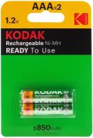 Аккумуляторы NiMH (никель-металлгидридные) Kodak HR03-2BL 850mАh [K3AHRP-2/850mАh] арт. Б0009360 (2 шт.)