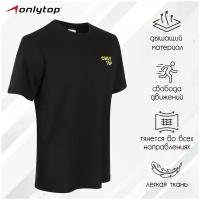 Футболка спортивная ONLYTOP, man, размер 50, цвет черный