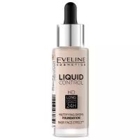 Eveline Cosmetics Тональный флюид Liquid Control HD Mattifying Drops, 32 мл/120 г, оттенок: 005 ivory, 1 шт