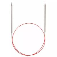 Спицы ADDI круговые с удлиненным кончиком 775-7, диаметр 5.5 мм, длина 13 см, общая длина 150 см, серебристый/красный