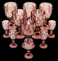 Подарочный набор бокалов и рюмок "Glass Ware" 12 шт бордовый