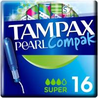 TAMPAX тампоны Compak Pearl Super Duo, 3 капли