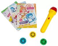 Развивающая игрушка Сима-ленд Игровой набор с проектором и 3 книжки ФИКСИКИ 6957185, разноцветный