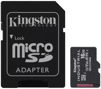 Карта памяти 16Gb - Kingston Micro Secure Digital HC UHS-I Class 3 SDCIT2/16GB с переходником под SD (Оригинальная!)