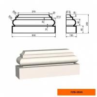База пилястры Лепнинапласт ПЛВ-350/6