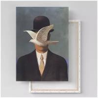 Картина на холсте с подрамником / Magritte Rene - Man in a Bowler Hat / Магритт Рене