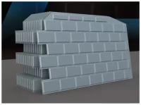 Стеновые ПЭТ панели для декоративной отделки, Серые (720*430*5,5мм) - 10 шт. Самосборные