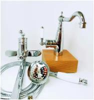 Комплект смесителей для ванной комнаты в стиле винтаж Mixxus Premium Vintage CHR-007