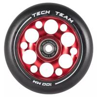 Колесо для трюкового самоката TechTeam X-Treme 100*24мм. Форма Drilled red