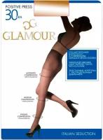 Колготки Glamour Positive Press, 30 den, размер 5XL, золотой