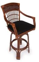 Барный стул TetChair Andrea, Pecan Washed (античн. орех), Ткань рубчик, цвет кремовый