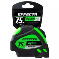 Рулетка Effecta Nylon -7,5м/25 мм с магнитом, автостопом, лентой нейлон