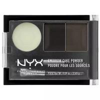 Тени для бровей NYX PROFESSIONAL MAKEUP EYEBROW CAKE POWDER тон 02 Dark brown