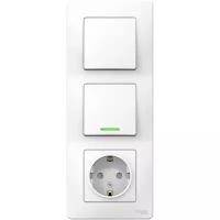 Блок Systeme Electric (schneider Electric) SCHNEIDER ELECTRIC BLANCA з/к шт 16А, 250В + выкл 1-кл.с подсв. + Выкл 1-кл. Белый