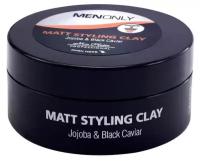 Моделирующая глина с матирующим эффектом для мужчин Mon Platin Professional Jojoba & Black Caviar Matt Styling Clay 85 мл